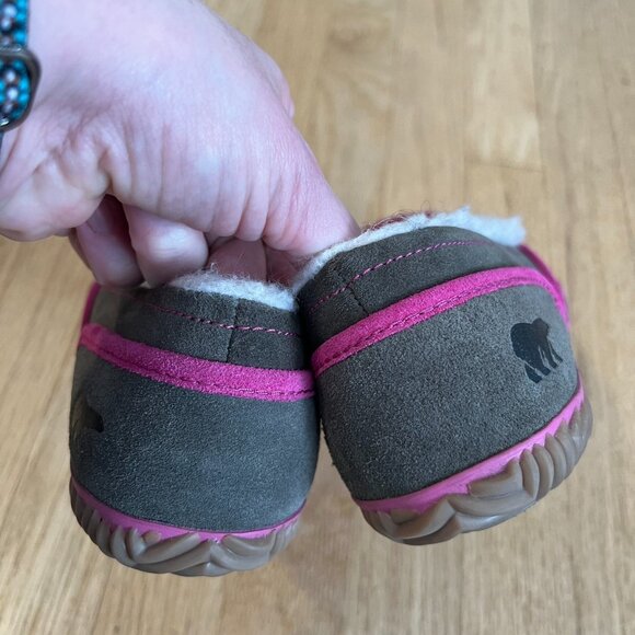 Sorel Tremblant Moc Slippers Pink Gray Women's Size 9 - Picture 7 of 9